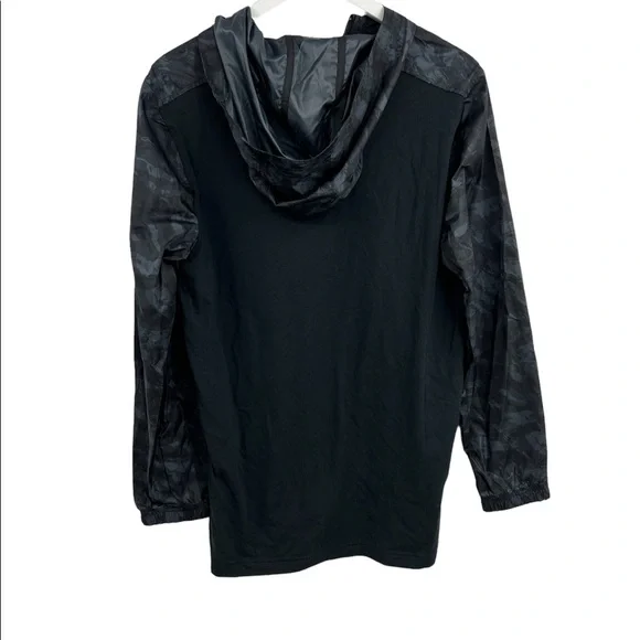 Under Armour Windbreaker Anorak Black Camouflage Sz Large - Picture 3 of 6
